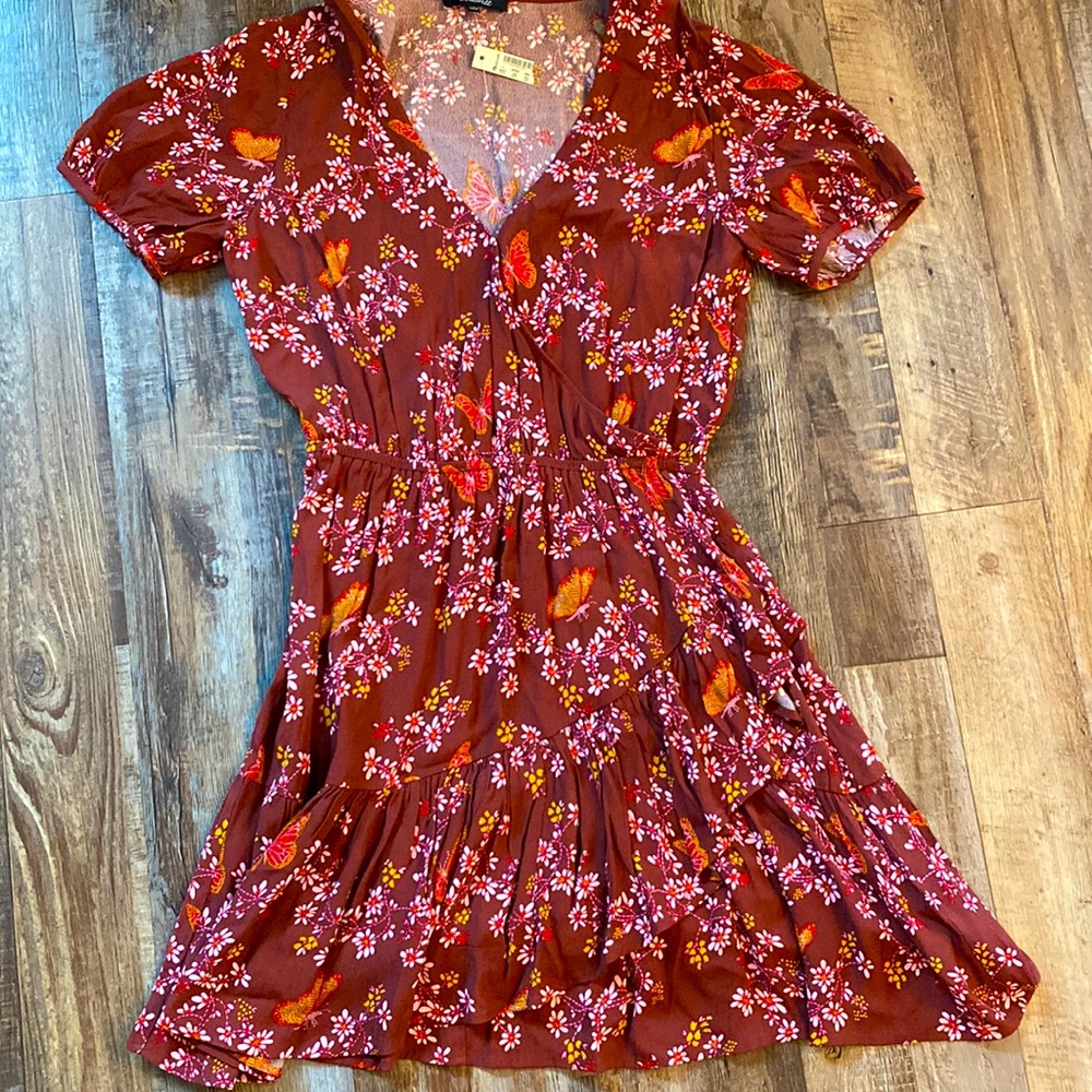 Madewell Butterfly Floral Faux Wrap Dress
